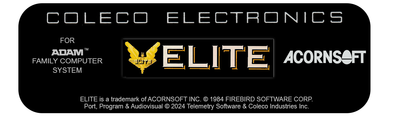 ELITE Disk Label for ColecoVision ADAM